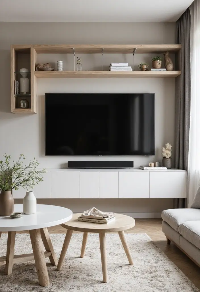 26 Scandinavian TV Wall Designs That Transform Your Space 25 26 Scandinavian TV Wall Designs That Transform Your Space - 25. Customizable Features