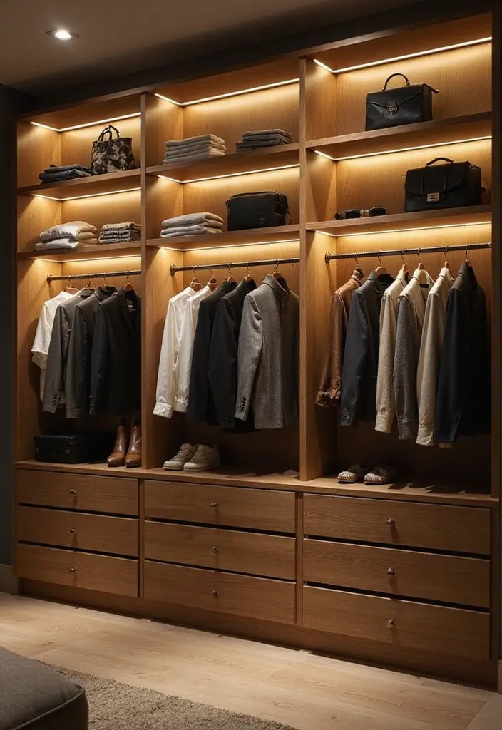 26 Scandinavian Wardrobe Designs That Maximize Functionality 10 26 Scandinavian Wardrobe Designs That Maximize Functionality - 10. Wardrobes with Integrated Lighting