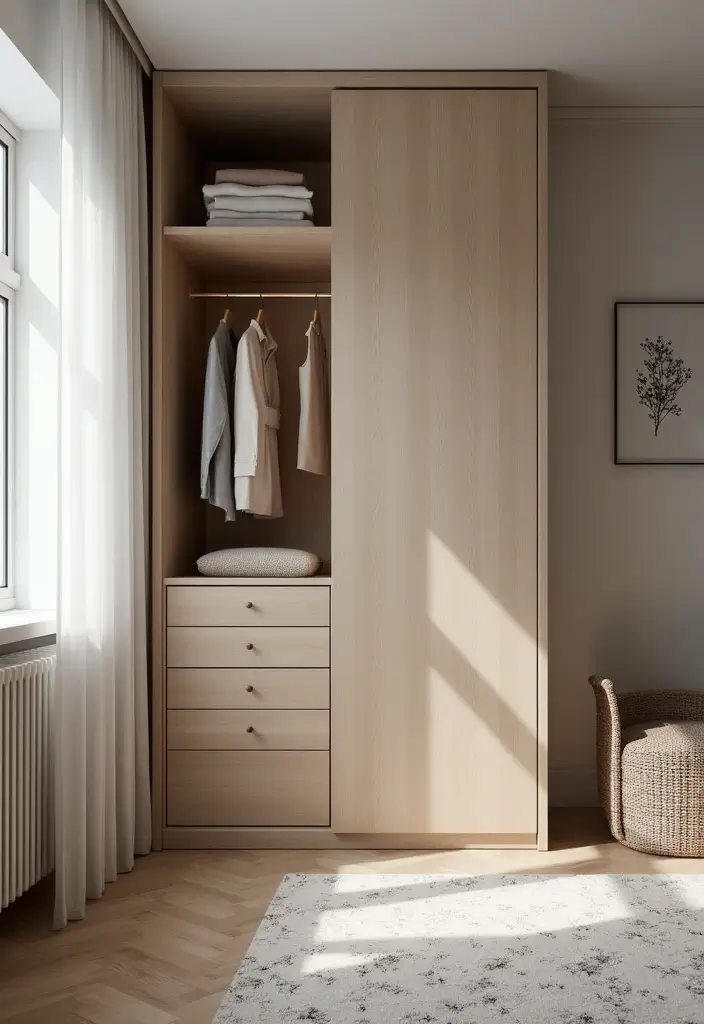26 Scandinavian Wardrobe Designs That Maximize Functionality 12 26 Scandinavian Wardrobe Designs That Maximize Functionality - 12. Wardrobes with Hidden Drawers