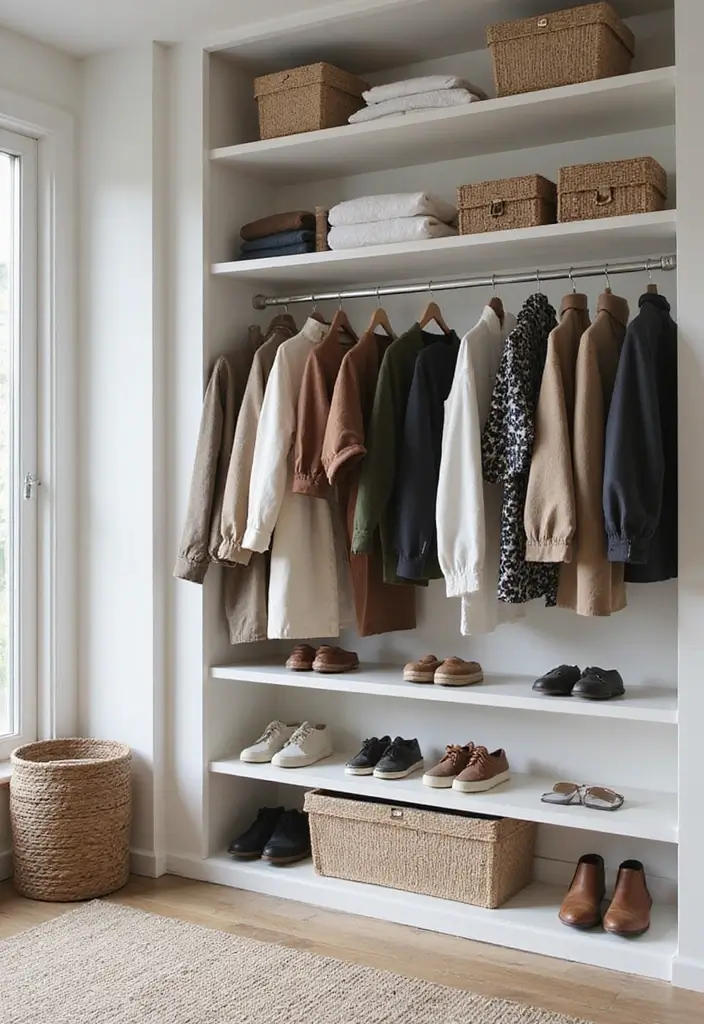 26 Scandinavian Wardrobe Designs That Maximize Functionality 21 26 Scandinavian Wardrobe Designs That Maximize Functionality - 21. Seasonal Wardrobe Solutions