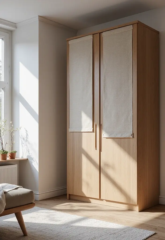 26 Scandinavian Wardrobe Designs That Maximize Functionality 22 26 Scandinavian Wardrobe Designs That Maximize Functionality - 22. Wardrobes with Fabric Panels