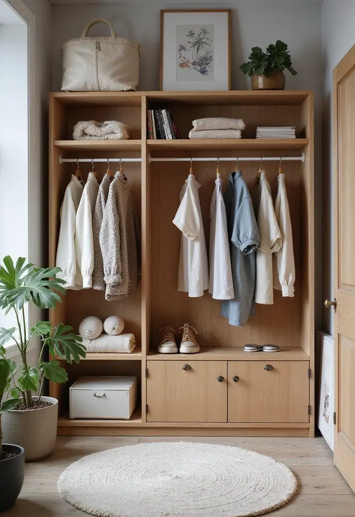 26 Scandinavian Wardrobe Designs That Maximize Functionality 24 26 Scandinavian Wardrobe Designs That Maximize Functionality - 24. Wardrobes with Artistic Touches