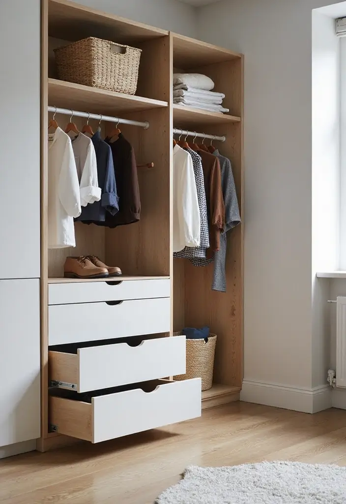 26 Scandinavian Wardrobe Designs That Maximize Functionality 25 26 Scandinavian Wardrobe Designs That Maximize Functionality - 25. Wardrobes with Smart Organization
