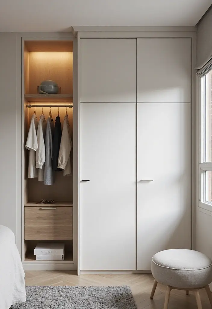 26 Scandinavian Wardrobe Designs That Maximize Functionality 3 26 Scandinavian Wardrobe Designs That Maximize Functionality - 3. Integrated Wardrobes