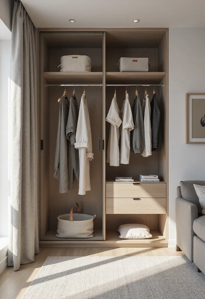 26 Scandinavian Wardrobe Designs That Maximize Functionality 6 26 Scandinavian Wardrobe Designs That Maximize Functionality - 6. Wardrobes with Glass Doors