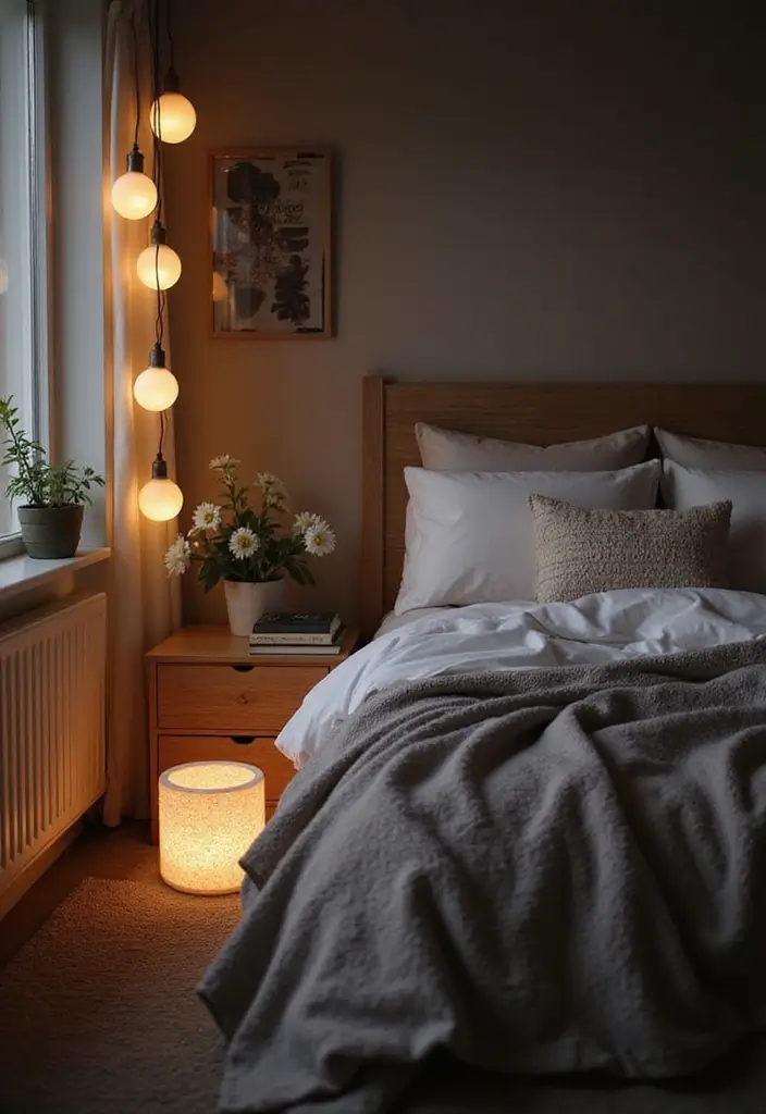 27 Scandinavian Bedroom Lighting Ideas for Calm Nights 10 27 Scandinavian Bedroom Lighting Ideas for Calm Nights - 10. Decorative Night Lights