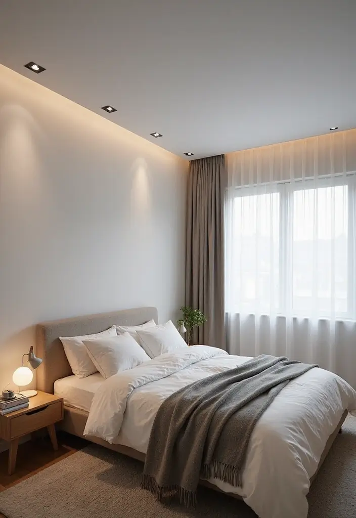 27 Scandinavian Bedroom Lighting Ideas for Calm Nights 12 27 Scandinavian Bedroom Lighting Ideas for Calm Nights - 12. Recessed Lighting