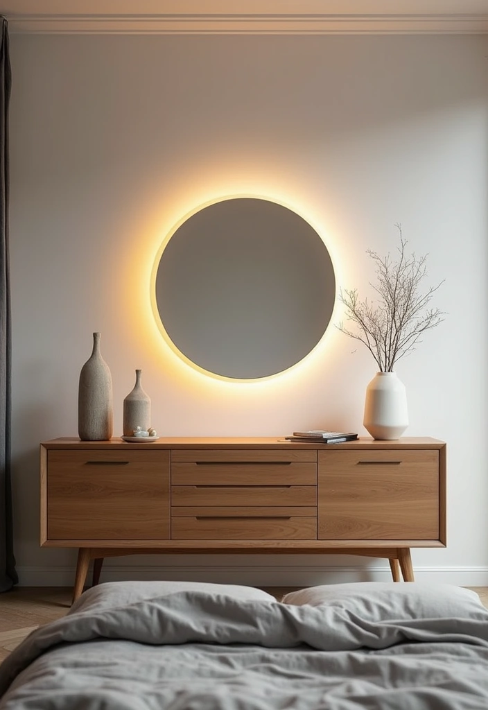 27 Scandinavian Bedroom Lighting Ideas for Calm Nights 14 27 Scandinavian Bedroom Lighting Ideas for Calm Nights - 14. Illuminated Mirrors