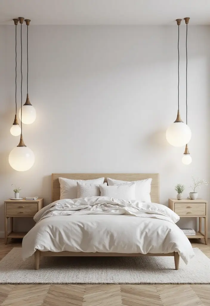 27 Scandinavian Bedroom Lighting Ideas for Calm Nights 2 27 Scandinavian Bedroom Lighting Ideas for Calm Nights - 2. Minimalist Scandinavian Pendant Lights