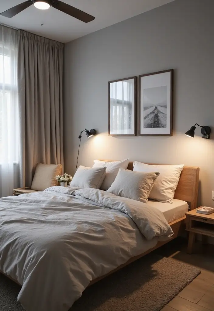 27 Scandinavian Bedroom Lighting Ideas for Calm Nights 20 27 Scandinavian Bedroom Lighting Ideas for Calm Nights - 20. Multi-Functional Task Lighting