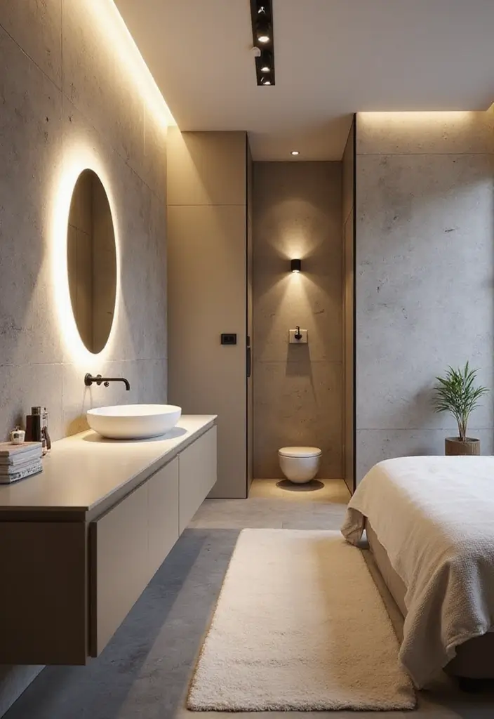 27 Scandinavian Bedroom Lighting Ideas for Calm Nights 25 27 Scandinavian Bedroom Lighting Ideas for Calm Nights - 25. Sleek Bathroom Lighting