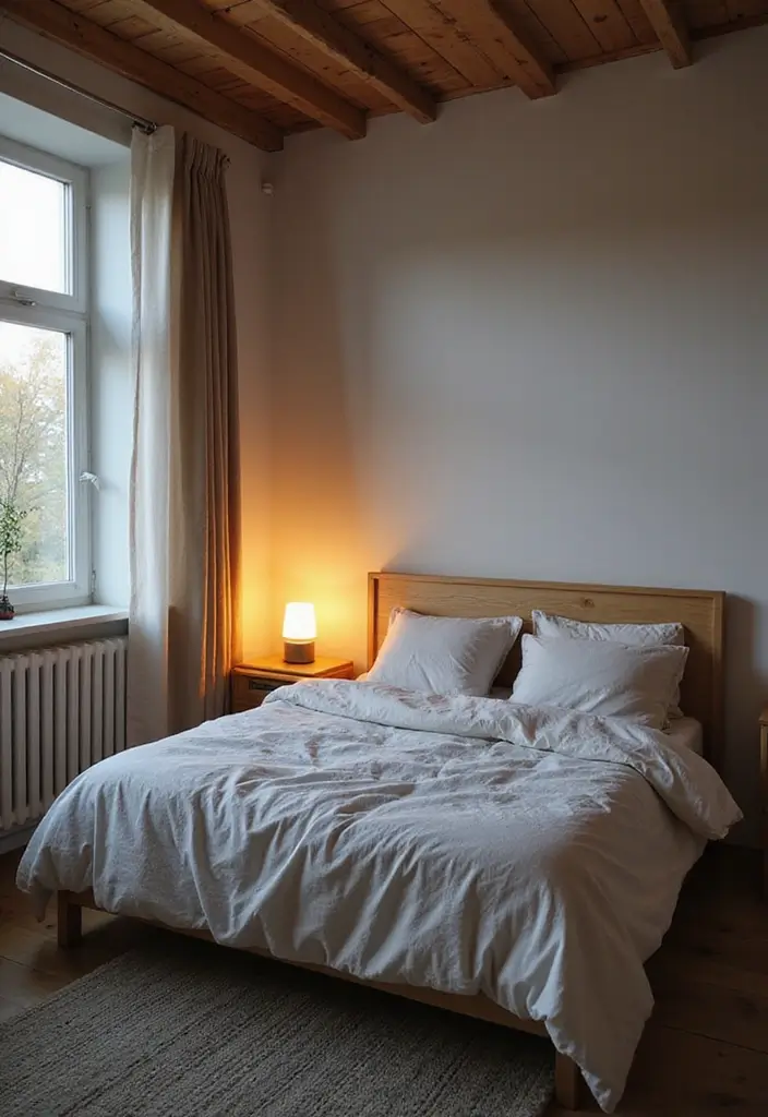 27 Scandinavian Bedroom Lighting Ideas for Calm Nights 27 27 Scandinavian Bedroom Lighting Ideas for Calm Nights - 27. Indoor Solar Lights