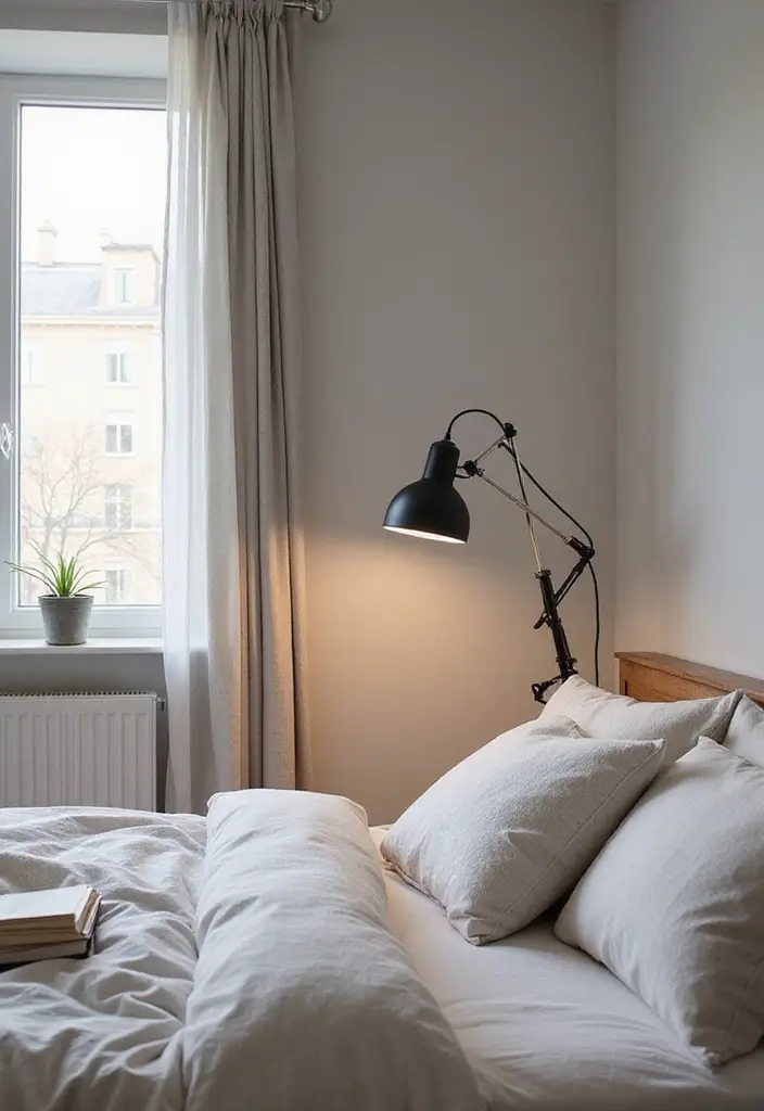 27 Scandinavian Bedroom Lighting Ideas for Calm Nights 7 27 Scandinavian Bedroom Lighting Ideas for Calm Nights - 7. Adjustable Floor Lamps