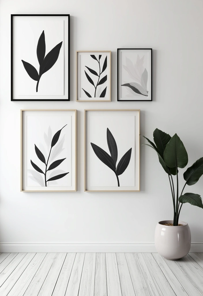 27 Scandinavian Black and White Ideas for a Classic Look 1 27 Scandinavian Black and White Ideas for a Classic Look - 1. Monochrome Geometric Wall Art