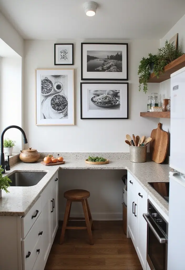 27 Scandinavian Black and White Ideas for a Classic Look 26 27 Scandinavian Black and White Ideas for a Classic Look - 26. Black and White Art in the Kitchen