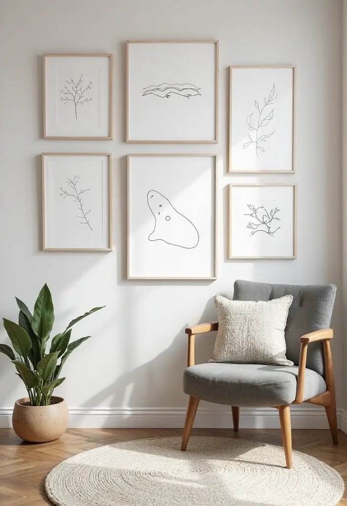 27 Scandinavian Black and White Ideas for a Classic Look 3 27 Scandinavian Black and White Ideas for a Classic Look - 3. Minimalist Line Art