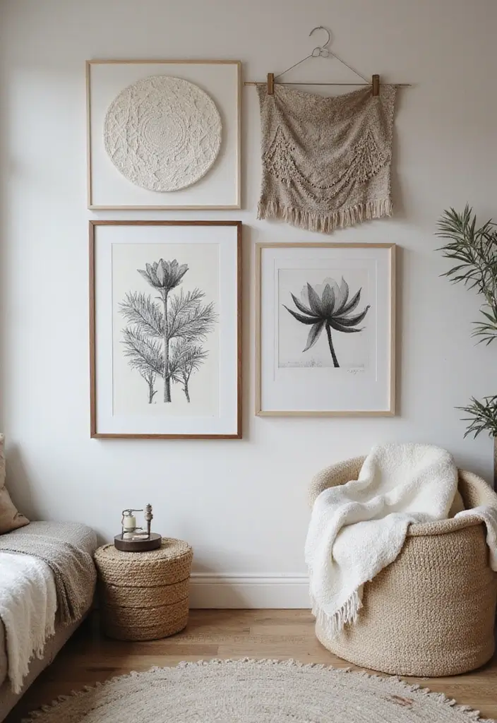 27 Scandinavian Black and White Ideas for a Classic Look 5 27 Scandinavian Black and White Ideas for a Classic Look - 5. Monochrome Textile Art