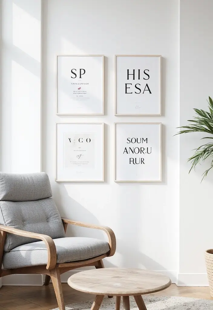 27 Scandinavian Black and White Ideas for a Classic Look 6 27 Scandinavian Black and White Ideas for a Classic Look - 6. Scandinavian Typography Prints