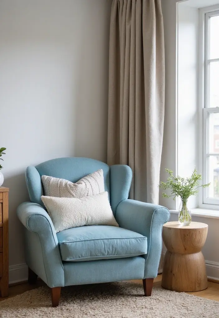 27 Scandinavian Blue Living Room Ideas for a Bold Nordic Vibe 12 27 Scandinavian Blue Living Room Ideas for a Bold Nordic Vibe - 12. Cozy Nooks