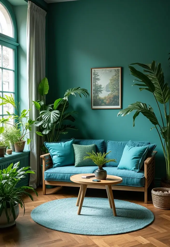 27 Scandinavian Blue Living Room Ideas for a Bold Nordic Vibe 18 27 Scandinavian Blue Living Room Ideas for a Bold Nordic Vibe - 18. Blue and Green Accents