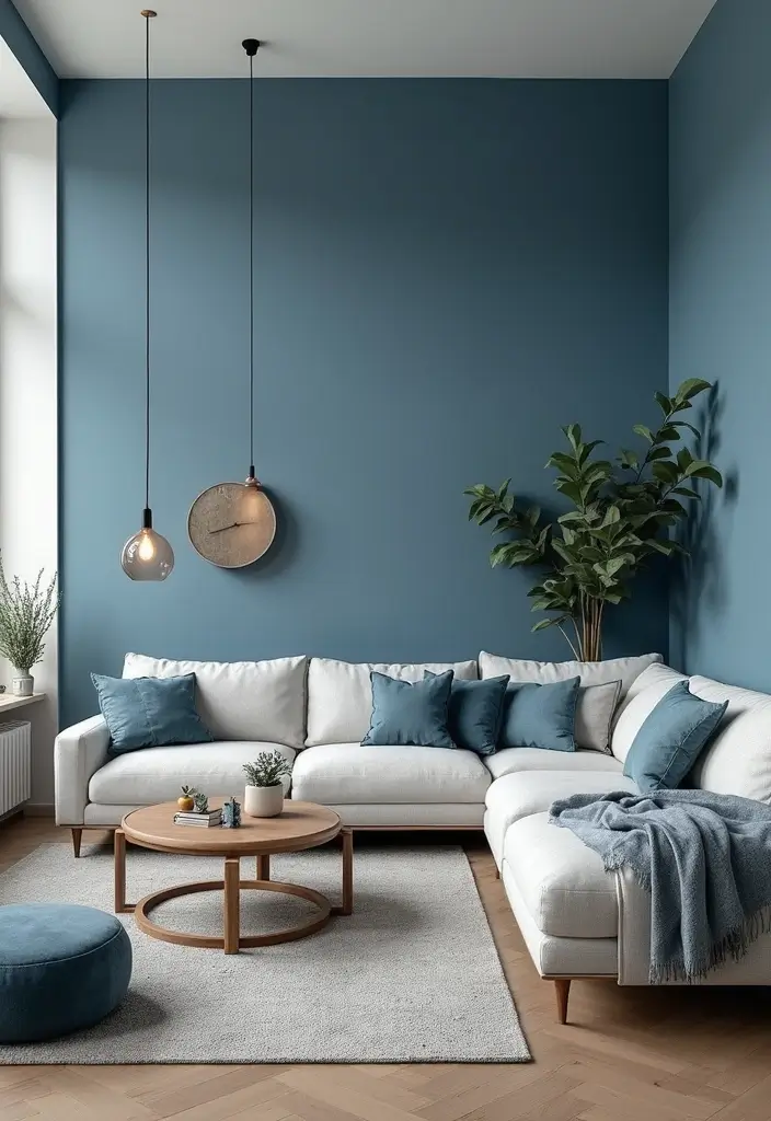 27 Scandinavian Blue Living Room Ideas for a Bold Nordic Vibe 19 27 Scandinavian Blue Living Room Ideas for a Bold Nordic Vibe - 19. Open Concept Blue Spaces