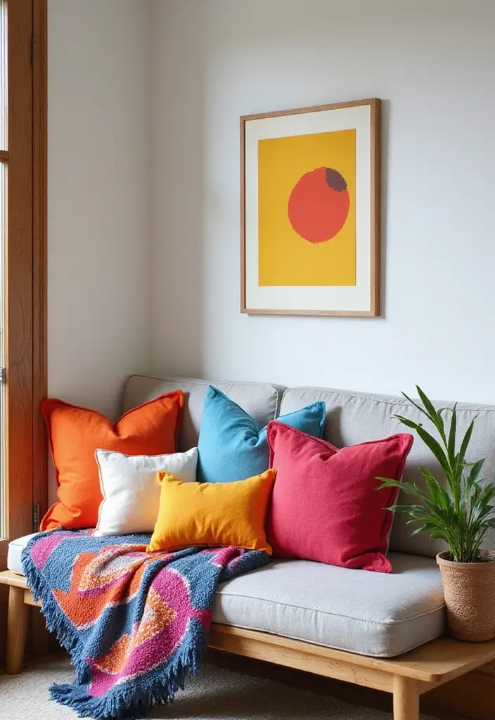 27 Scandinavian Reading Nook Designs That Spark Relaxation 11 27 Scandinavian Reading Nook Designs That Spark Relaxation - 11. Bright Color Accents