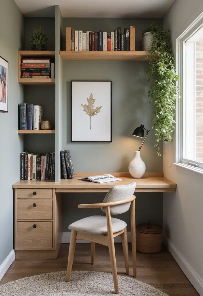 27 Scandinavian Reading Nook Designs That Spark Relaxation 8 27 Scandinavian Reading Nook Designs That Spark Relaxation - 8. Compact Workstation