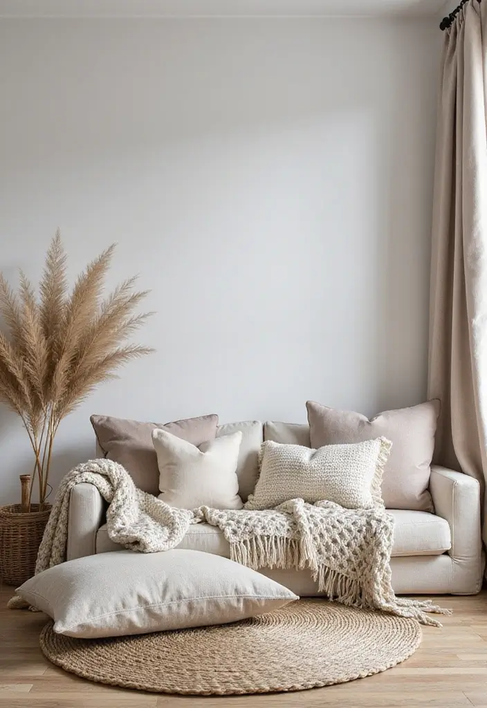 27 Scandinavian Room Decor Ideas That Feel Serene and Minimal 10 27 Scandinavian Room Decor Ideas That Feel Serene and Minimal - 10. Cozy Textiles