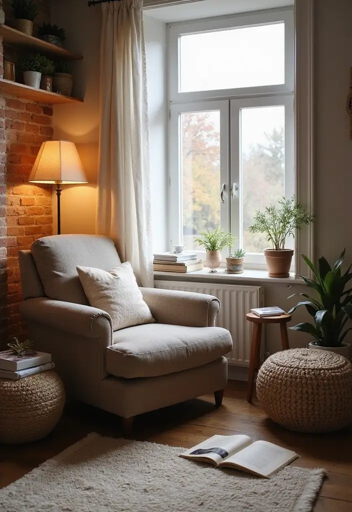 27 Scandinavian Room Decor Ideas That Feel Serene and Minimal 13 27 Scandinavian Room Decor Ideas That Feel Serene and Minimal - 13. Create Cozy Reading Nooks