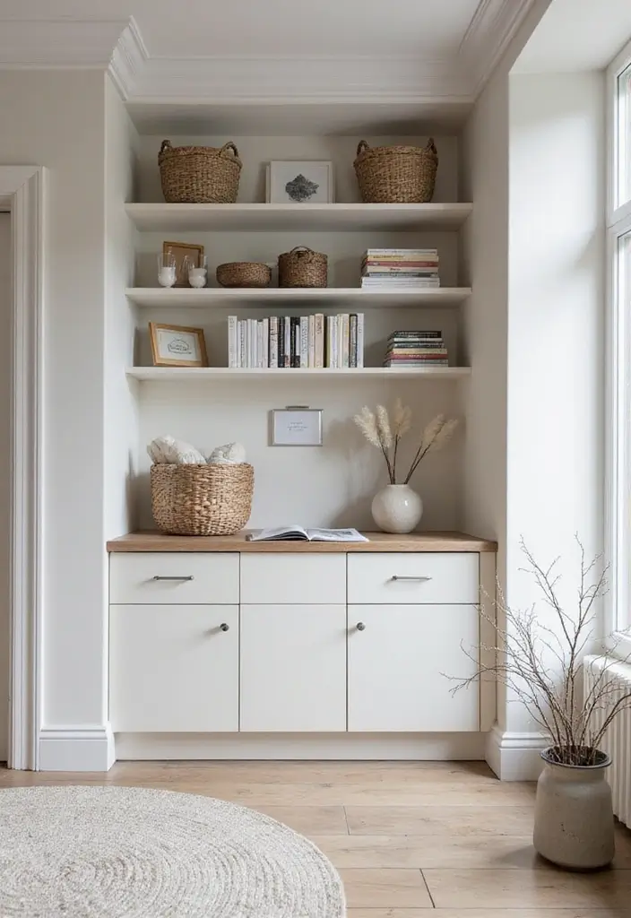 27 Scandinavian Room Decor Ideas That Feel Serene and Minimal 24 27 Scandinavian Room Decor Ideas That Feel Serene and Minimal - 24. Built-in Storage Solutions