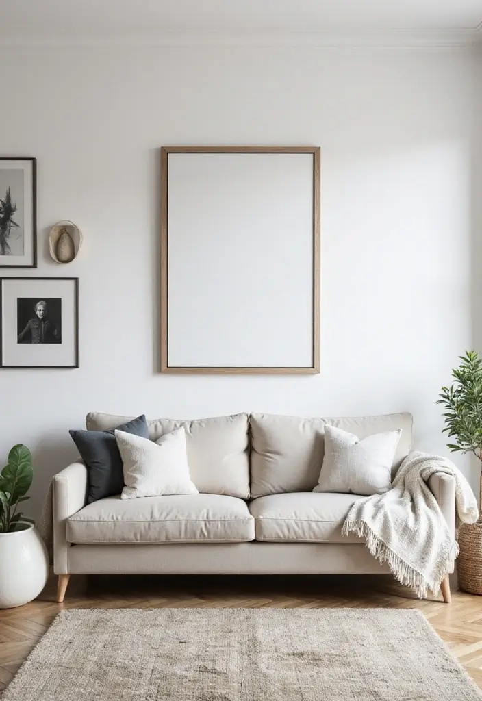 27 Scandinavian Room Decor Ideas That Feel Serene and Minimal 5 27 Scandinavian Room Decor Ideas That Feel Serene and Minimal - 5. Minimalist Artwork