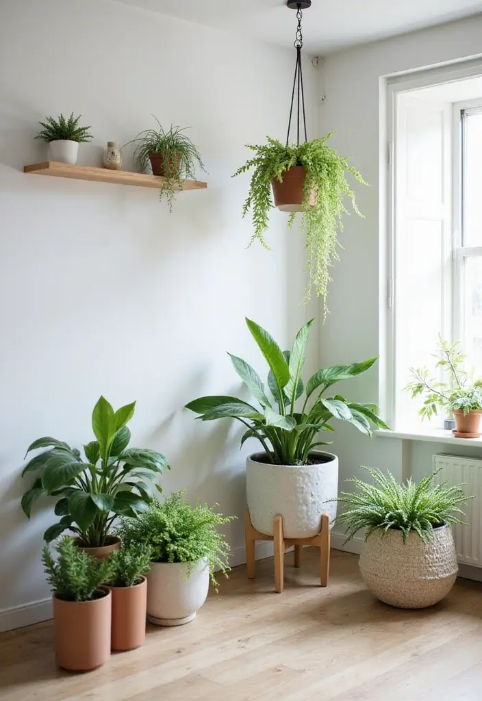 27 Scandinavian Room Decor Ideas That Feel Serene and Minimal 8 27 Scandinavian Room Decor Ideas That Feel Serene and Minimal - 8. Greenery as Decor