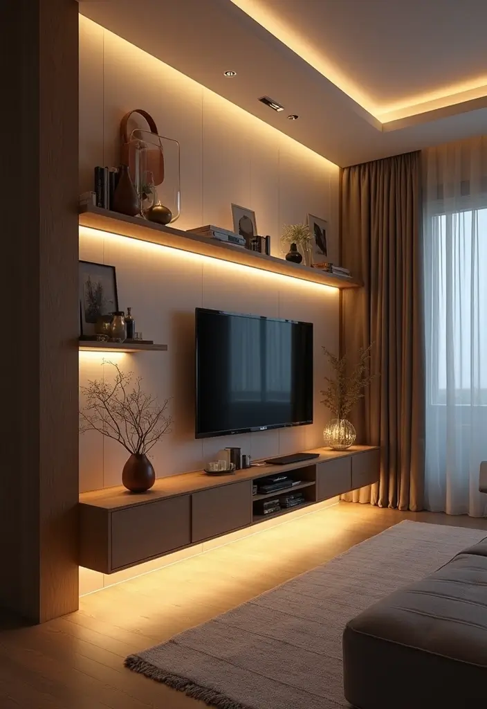 27 Scandinavian Style Lighting Ideas That Brighten Your Home 10 27 Scandinavian Style Lighting Ideas That Brighten Your Home - 10. LED Strip Lights