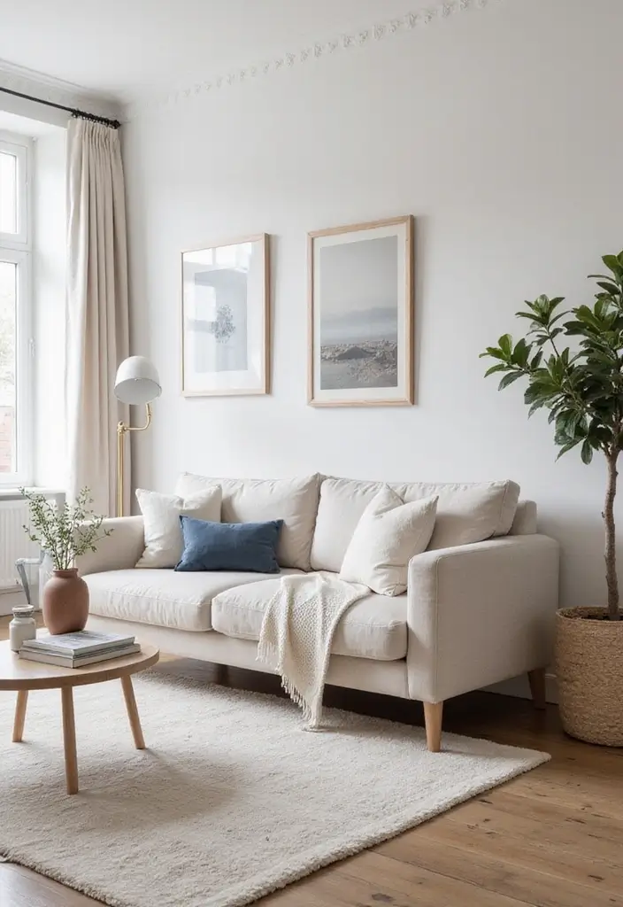 27 Small Scandinavian Living Room Designs That Feel Spacious 12 27 Small Scandinavian Living Room Designs That Feel Spacious - 12. Neutral Color Accents