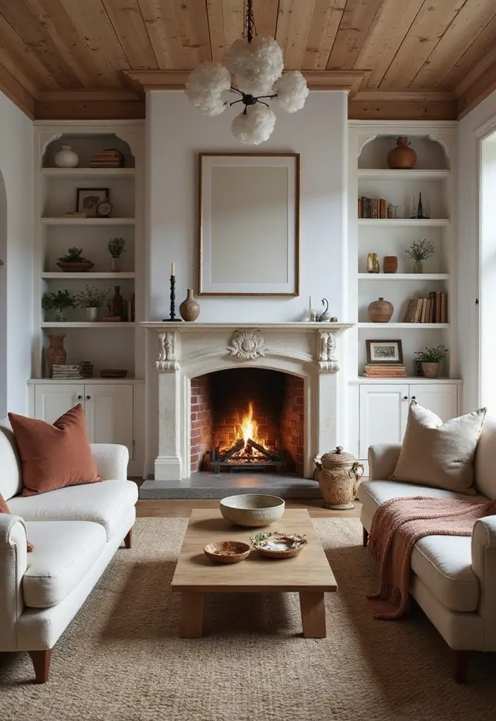 27 Small Scandinavian Living Room Designs That Feel Spacious 22 27 Small Scandinavian Living Room Designs That Feel Spacious - 22. Cozy Fireplaces