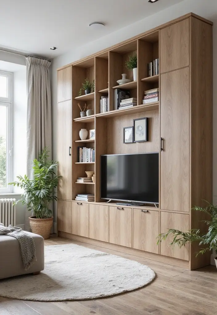 27 Small Scandinavian Living Room Designs That Feel Spacious 23 27 Small Scandinavian Living Room Designs That Feel Spacious - 23. Smart Storage Solutions