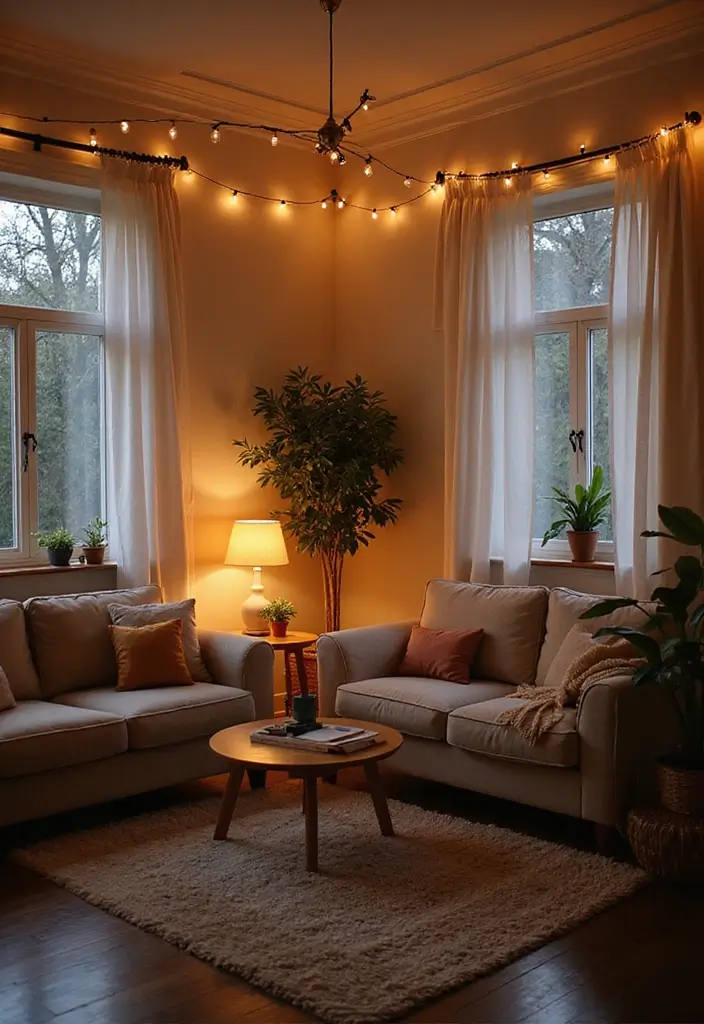 27 Small Scandinavian Living Room Designs That Feel Spacious 8 27 Small Scandinavian Living Room Designs That Feel Spacious - 8. Soft Lighting Options