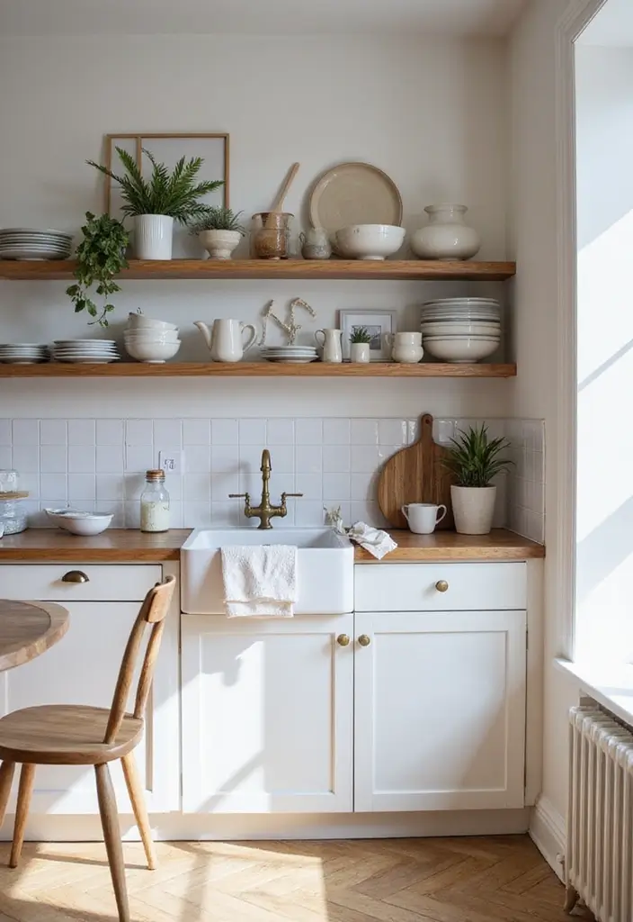 28 Cozy Scandinavian Kitchen Designs for Everyday Comfort 11 28 Cozy Scandinavian Kitchen Designs for Everyday Comfort - 11. Open Shelving