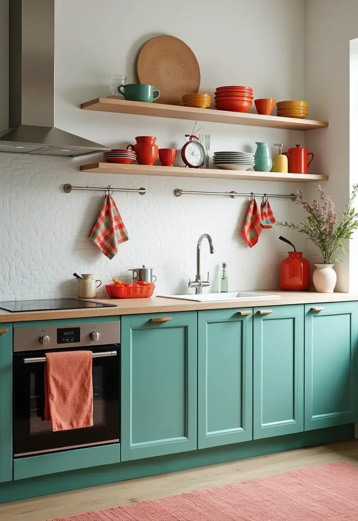 28 Cozy Scandinavian Kitchen Designs for Everyday Comfort 24 28 Cozy Scandinavian Kitchen Designs for Everyday Comfort - 24. Playful Accent Colors