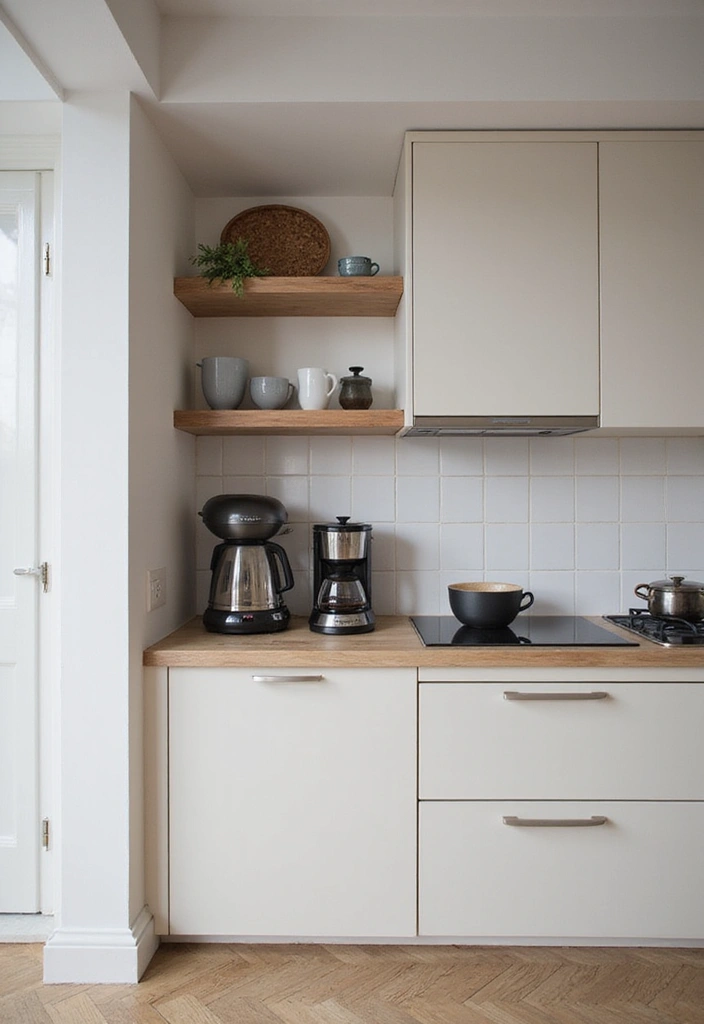 28 Cozy Scandinavian Kitchen Designs for Everyday Comfort 26 28 Cozy Scandinavian Kitchen Designs for Everyday Comfort - 26. Niche for Coffee Lovers