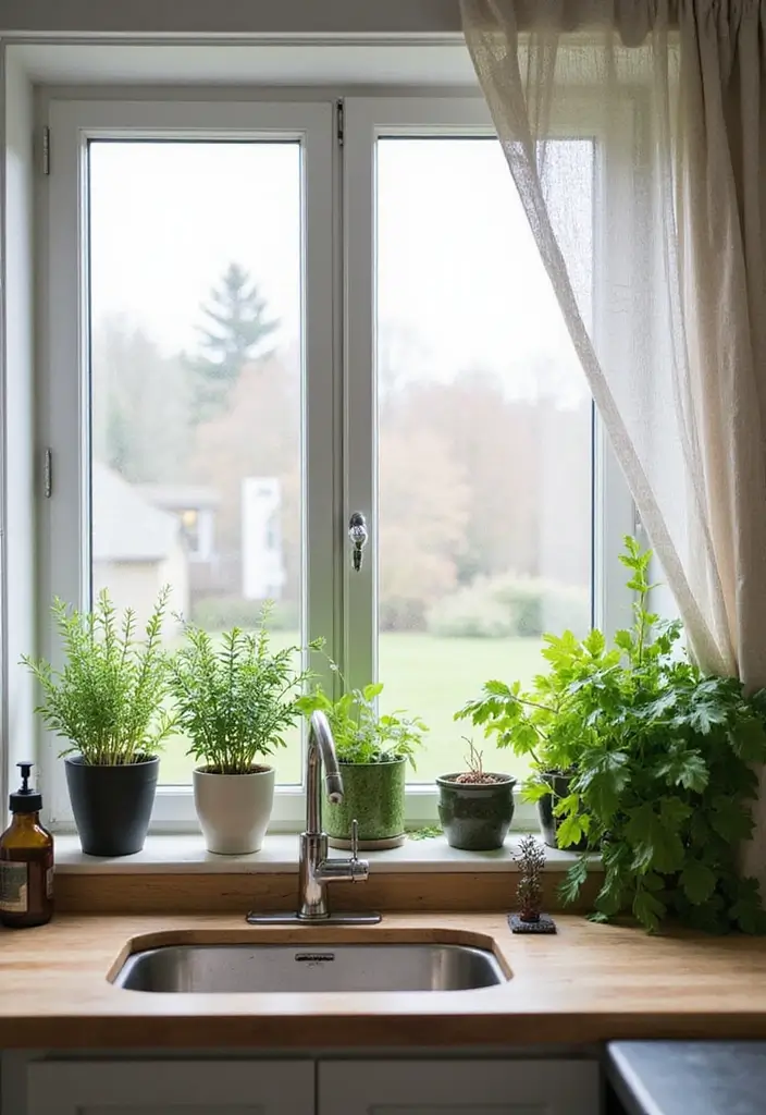 28 Cozy Scandinavian Kitchen Designs for Everyday Comfort 8 28 Cozy Scandinavian Kitchen Designs for Everyday Comfort - 8. Indoor Herb Gardens