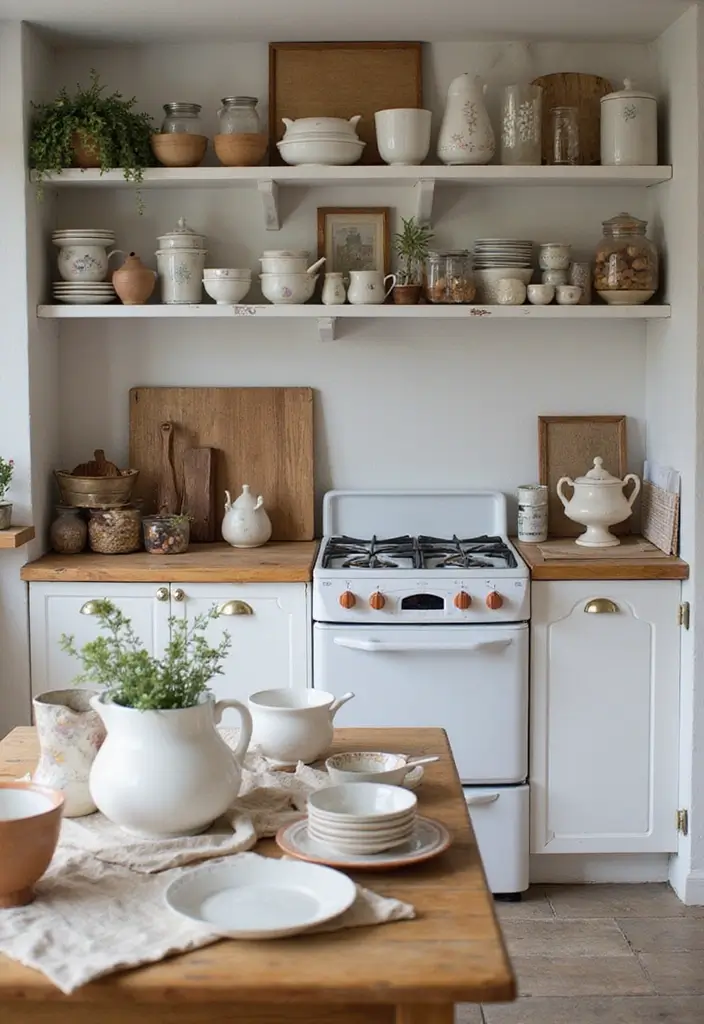 28 Cozy Scandinavian Kitchen Designs for Everyday Comfort 9 28 Cozy Scandinavian Kitchen Designs for Everyday Comfort - 9. Vintage Tableware