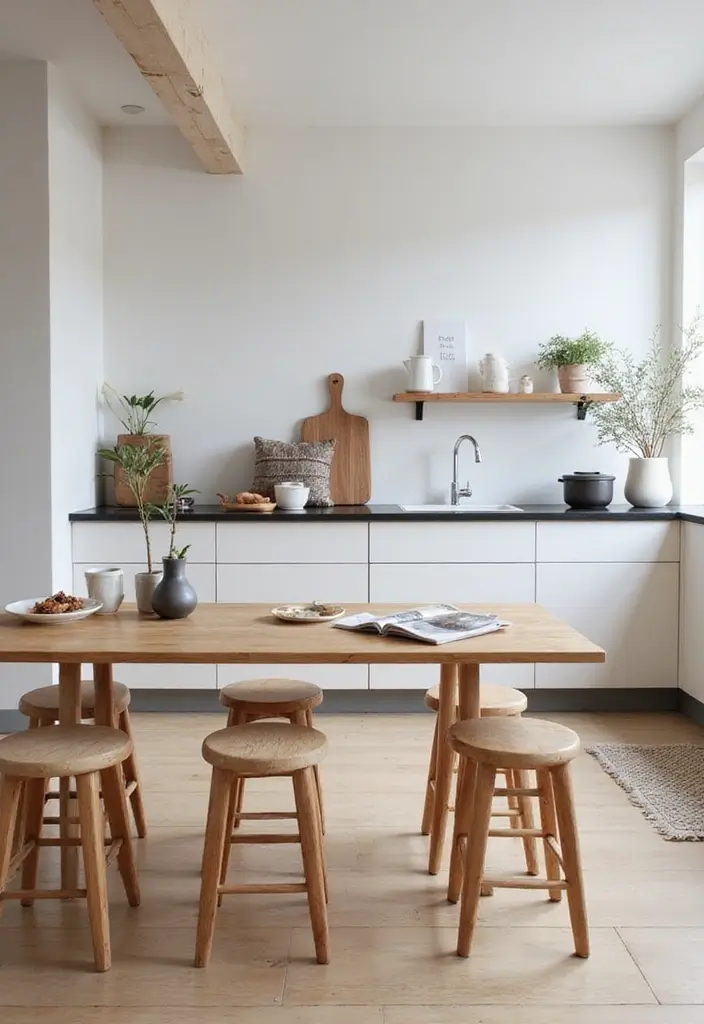 28 Scandinavian Boho Kitchen Ideas That Mix Style and Soul 11 28 Scandinavian Boho Kitchen Ideas That Mix Style and Soul - 11. Minimalist Furniture