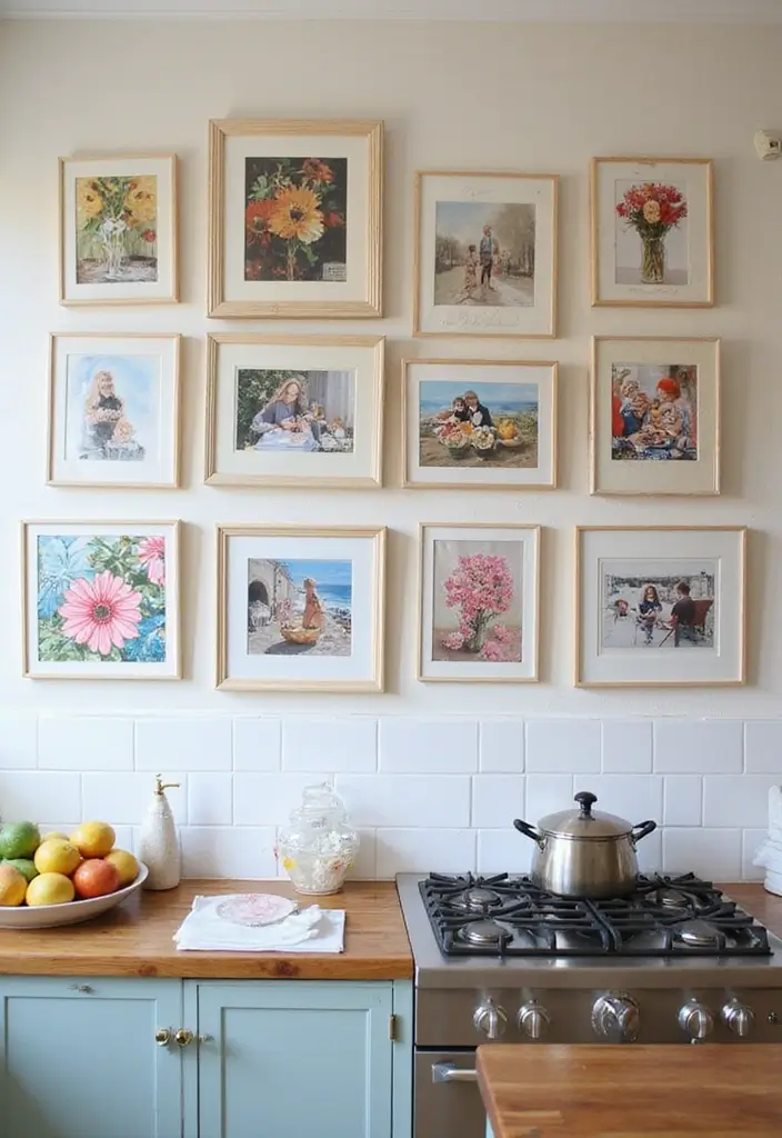 28 Scandinavian Boho Kitchen Ideas That Mix Style and Soul 13 28 Scandinavian Boho Kitchen Ideas That Mix Style and Soul - 13. Personalized Art