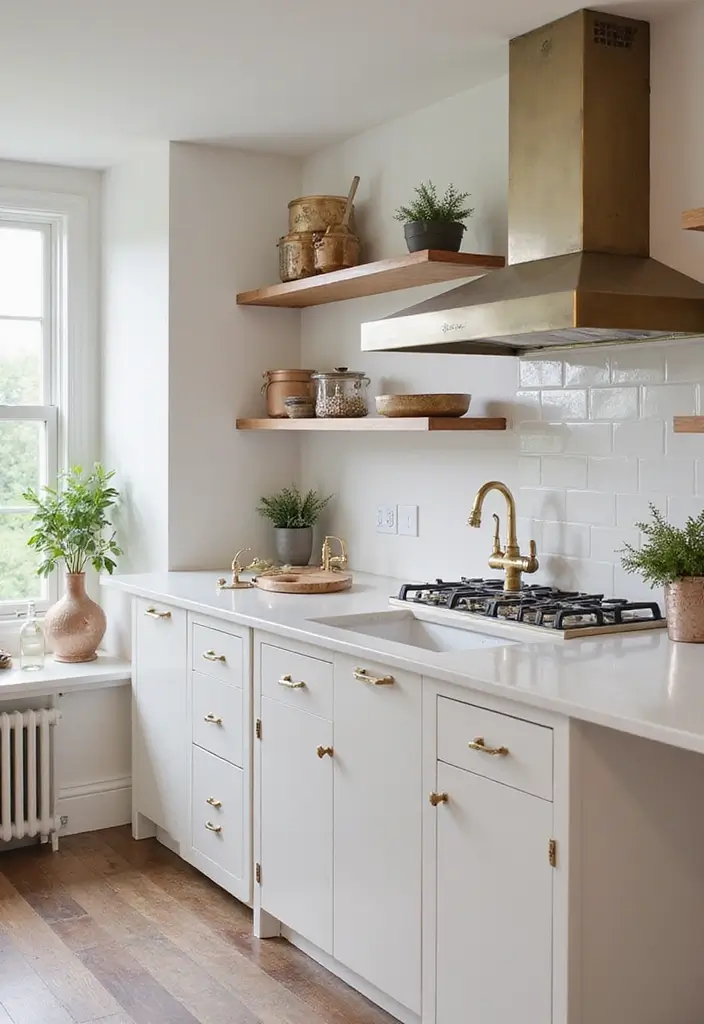 28 Scandinavian Boho Kitchen Ideas That Mix Style and Soul 16 28 Scandinavian Boho Kitchen Ideas That Mix Style and Soul - 16. Warm Metallic Accents