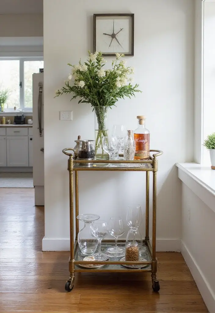 28 Scandinavian Boho Kitchen Ideas That Mix Style and Soul 17 28 Scandinavian Boho Kitchen Ideas That Mix Style and Soul - 17. Charming Bar Carts