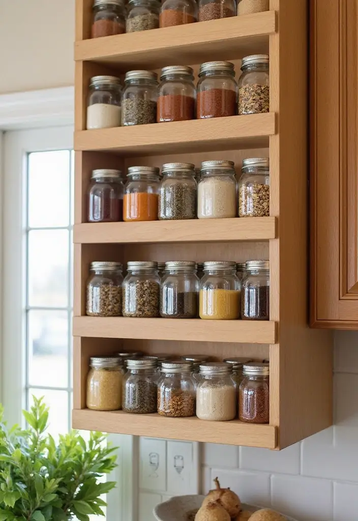 28 Scandinavian Boho Kitchen Ideas That Mix Style and Soul 24 28 Scandinavian Boho Kitchen Ideas That Mix Style and Soul - 24. Wall-Mounted Spice Racks