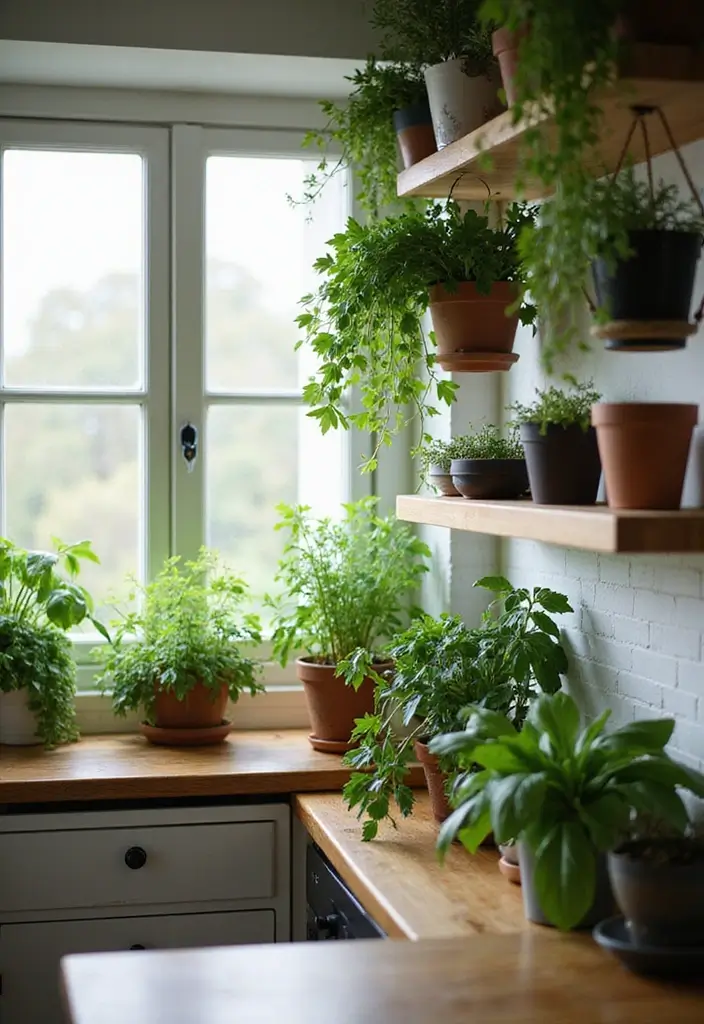 28 Scandinavian Boho Kitchen Ideas That Mix Style and Soul 4 28 Scandinavian Boho Kitchen Ideas That Mix Style and Soul - 4. Lush Indoor Plants