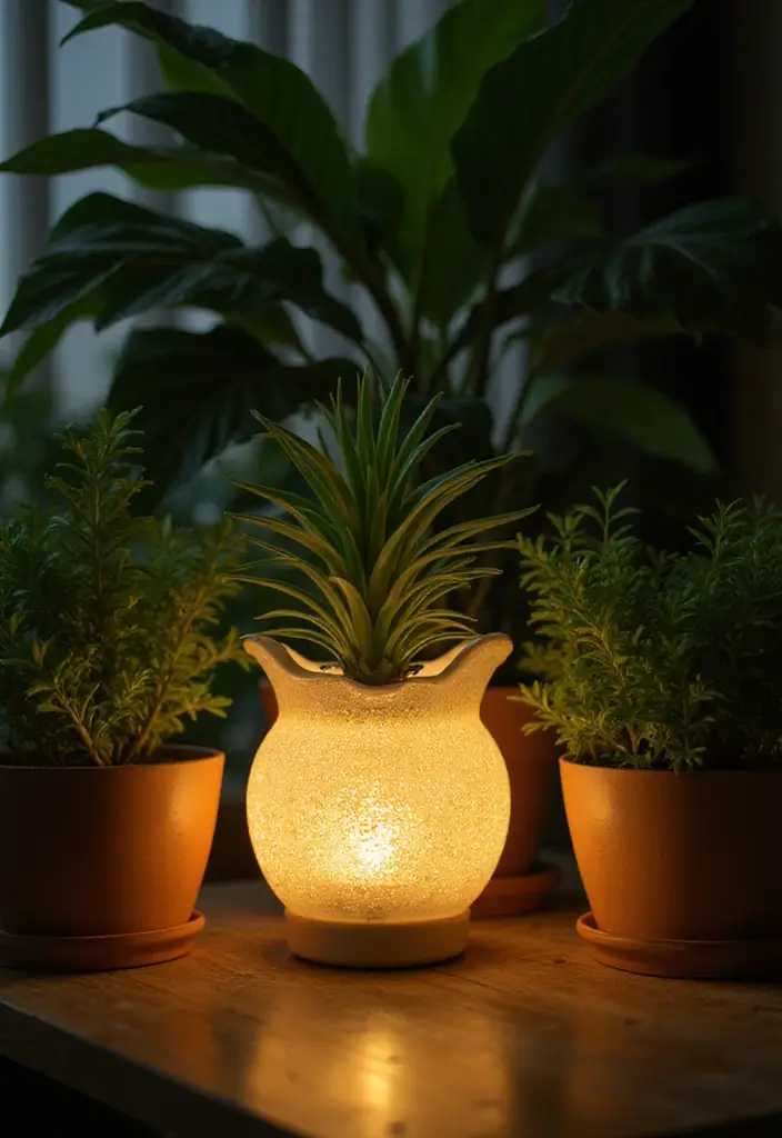 28 Scandinavian Ceramic Ideas for Authentic Nordic Decor 21 28 Scandinavian Ceramic Ideas for Authentic Nordic Decor - 21. Glow and Show: Illuminated Planters