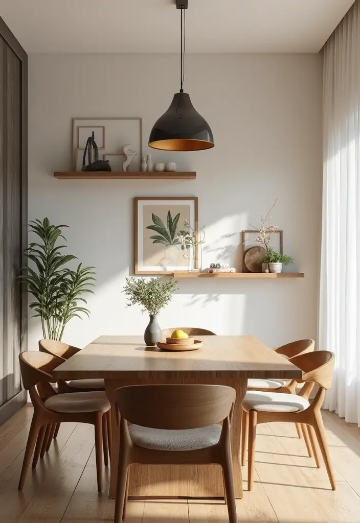 28 Scandinavian Dining Room Ideas That Elevate Everyday Meals 27 28 Scandinavian Dining Room Ideas That Elevate Everyday Meals - 27. Inviting Wall Decor